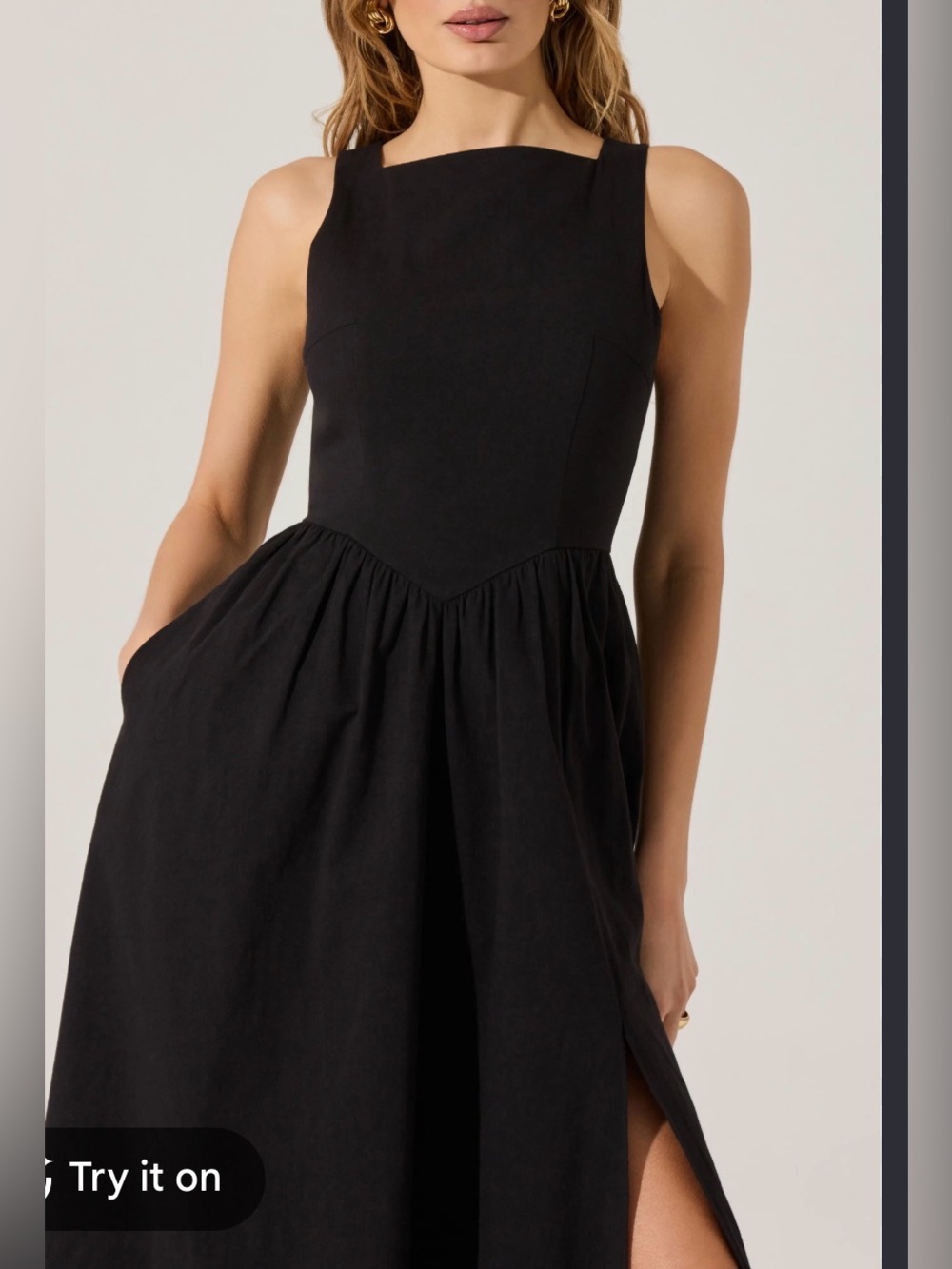 Astr Black Bow Back A-Line Dress *Flaw